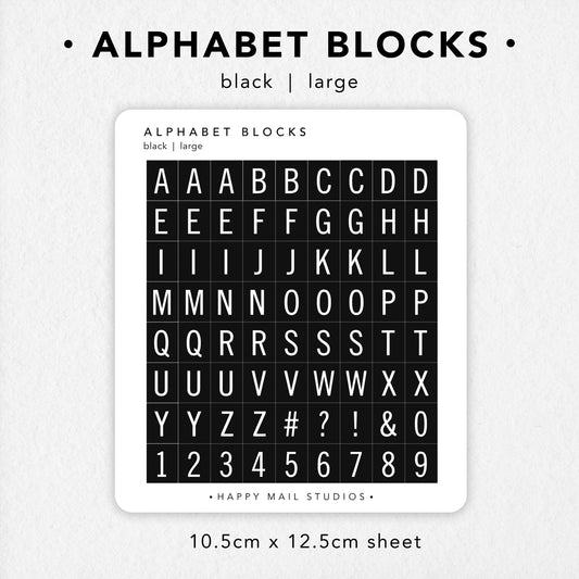 Alphabet block stickers to customise your planners and bullet journals