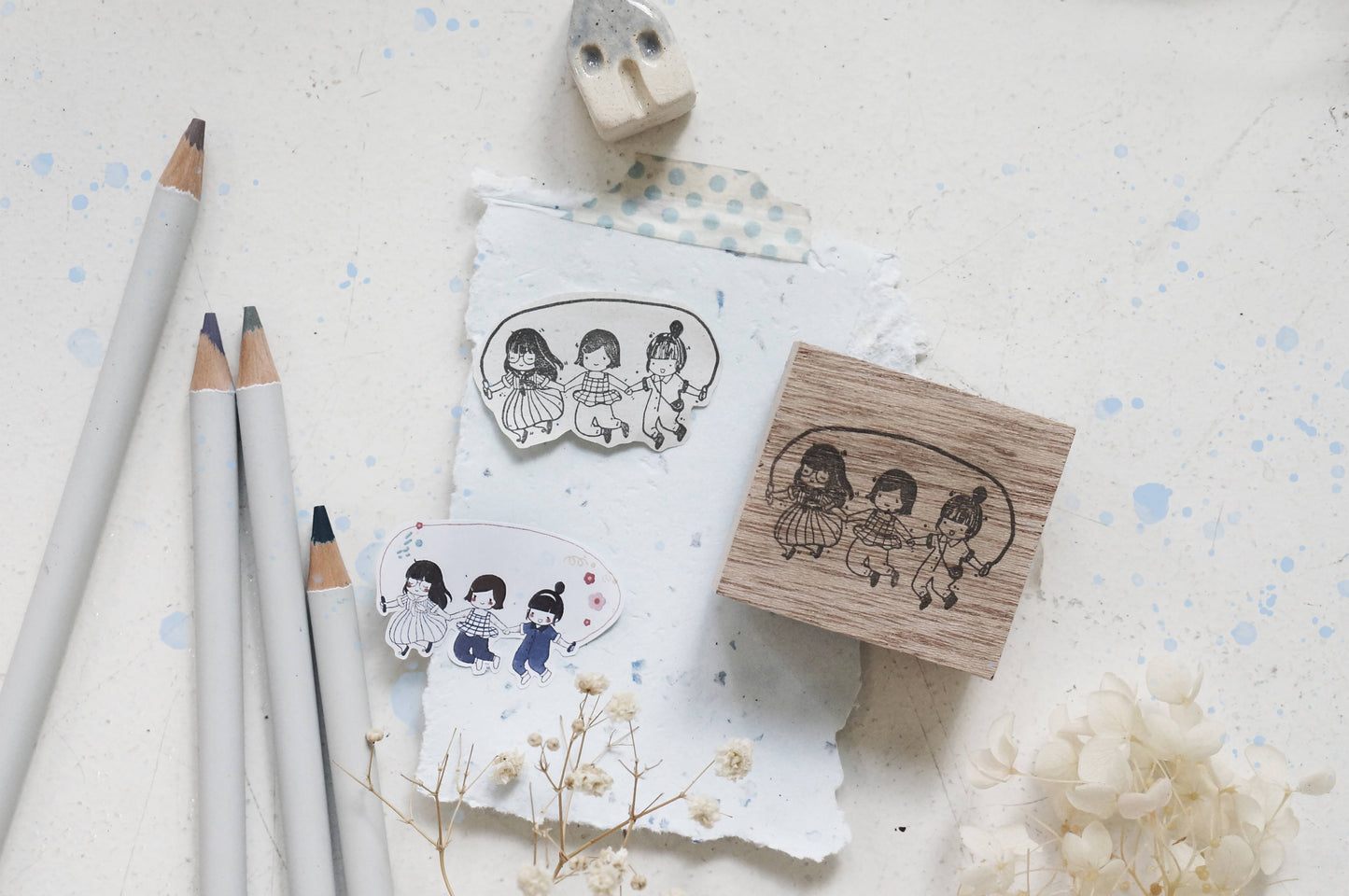 Black Milk Project Rubber Stamp | BFF Series: Jump Rope