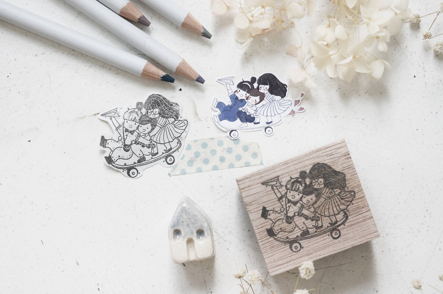 Black Milk Project Rubber Stamp | BFF Series: Skateboard