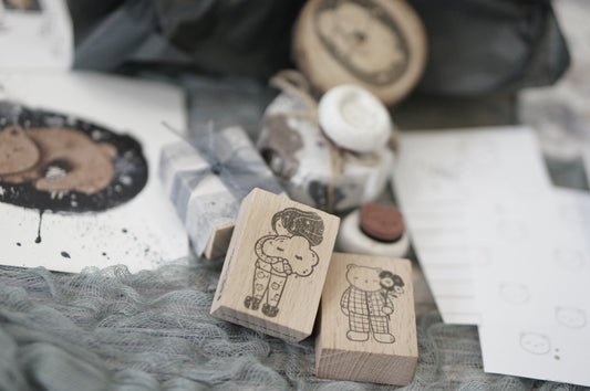 Black Milk Project Rubber Stamp | Dream Series: Bear In Pyjamas