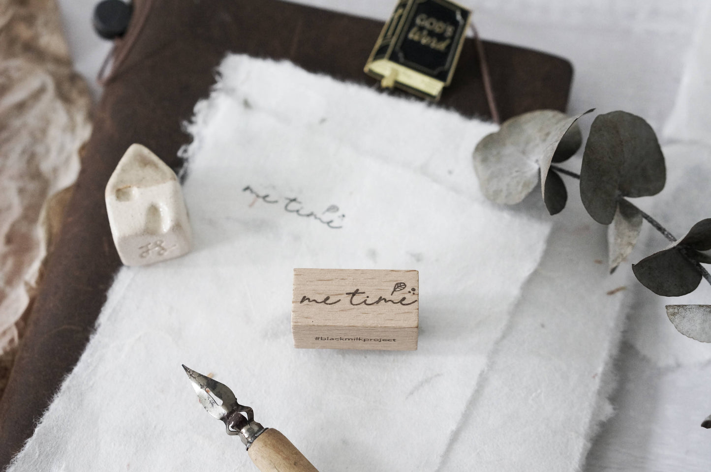 Black Milk Project Rubber Stamp | Me Time Series: Mini Word