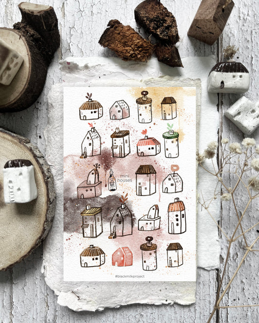 Black Milk Project Sticker Sheet - Mini Houses