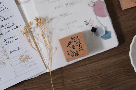 Eileen Tai Rubber Stamp | Beary Ordinary Days - Blow Hair