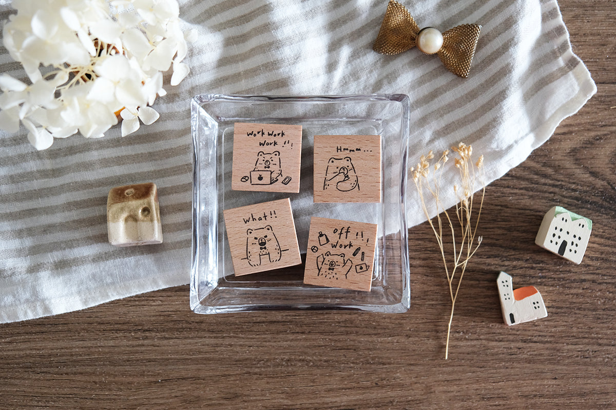 Eileen Tai Rubber Stamp | Beary Ordinary Days - Off Work