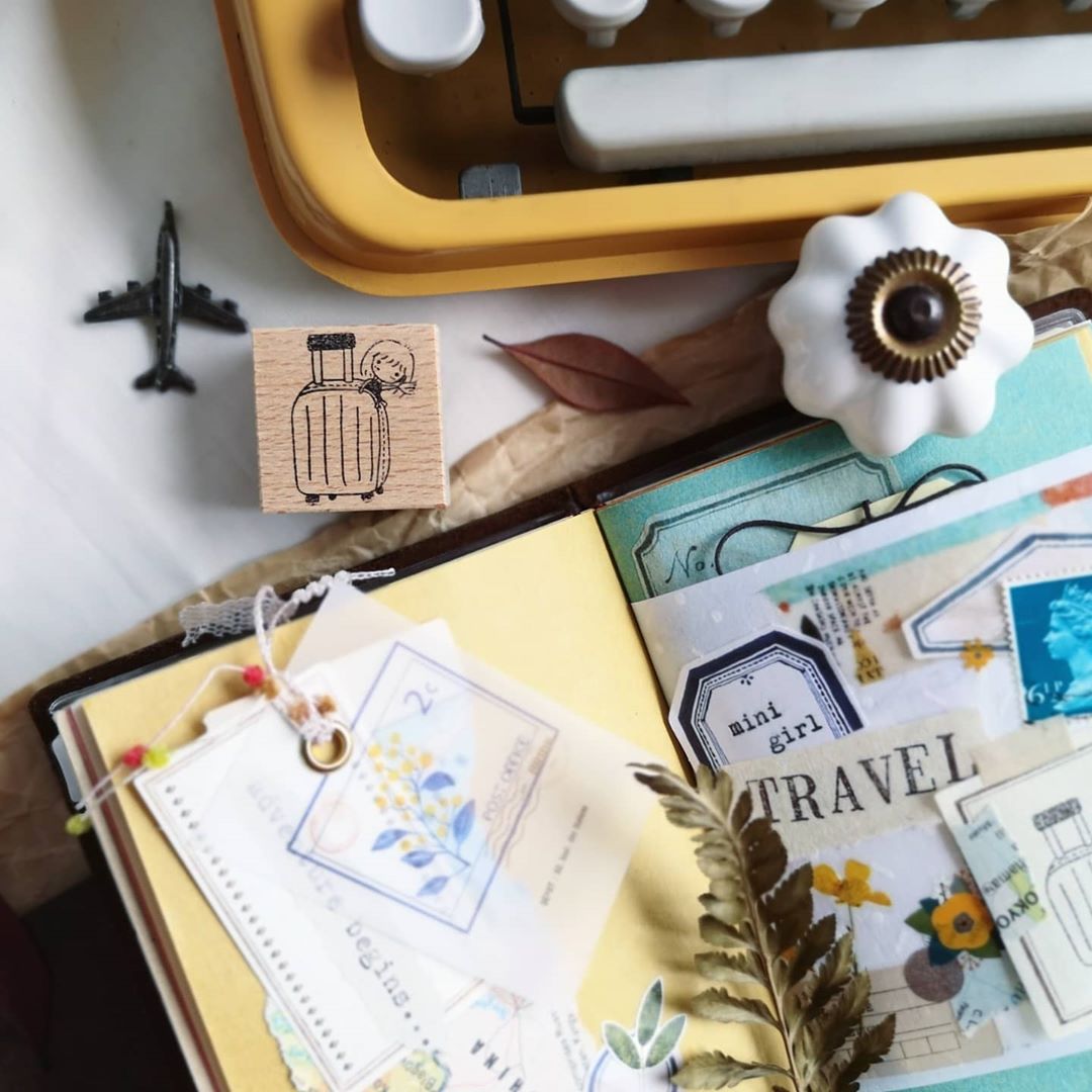 Eileen Tai Rubber Stamp | Mini Girls: Travel - Adventure Begins