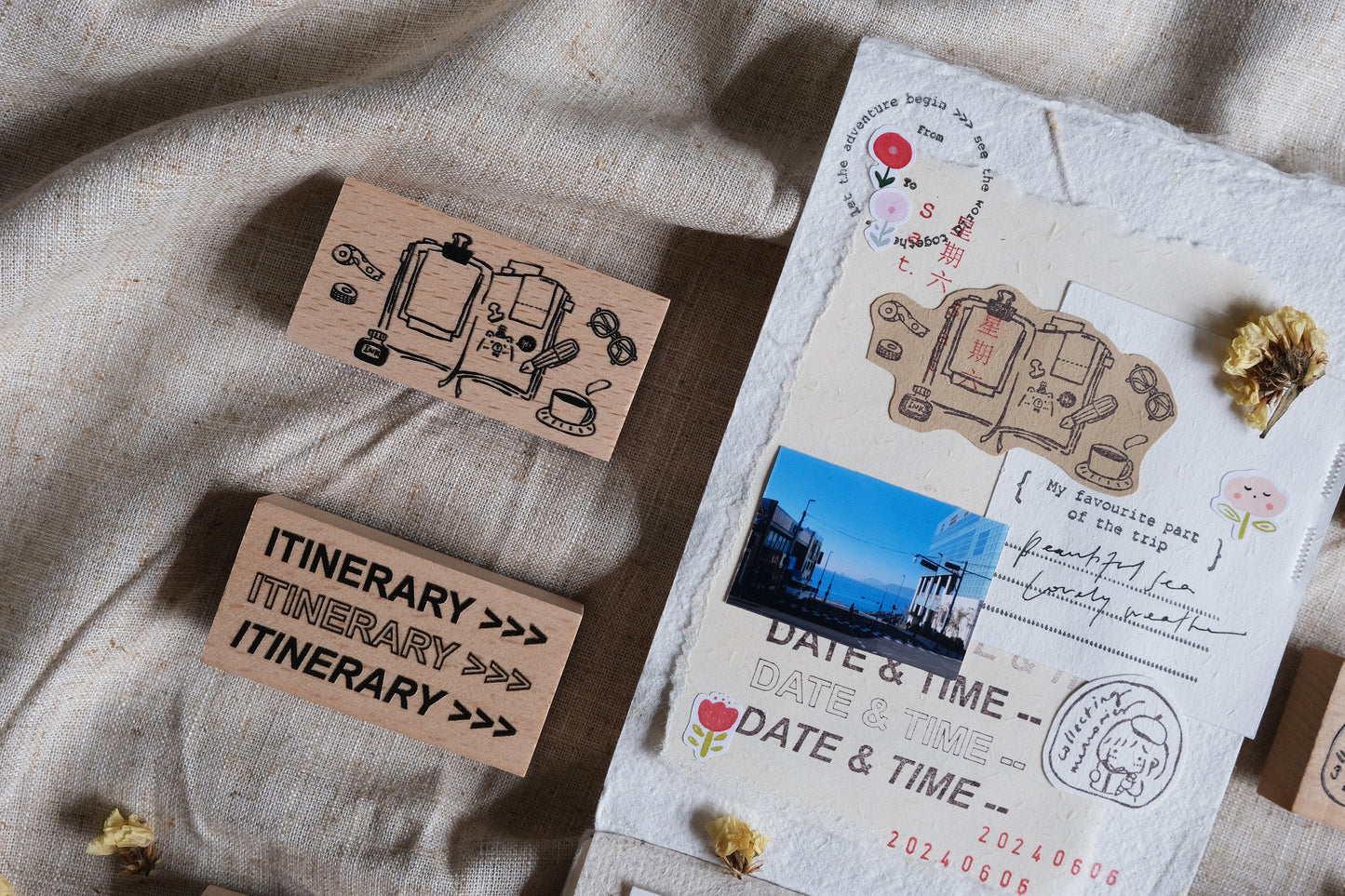 Eileen Tai Rubber Stamp | Travel Journaling Series - Itinerary