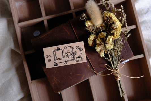 Eileen Tai Rubber Stamp | Travel Journaling Series - Hi Bear Journal