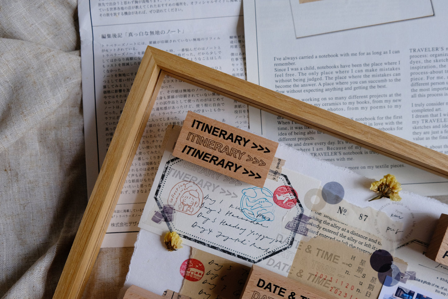 Eileen Tai Rubber Stamp | Travel Journaling Series - Itinerary