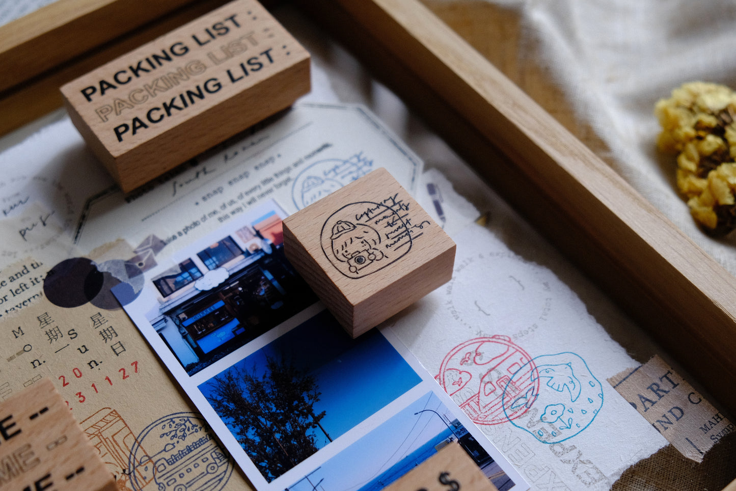 Eileen Tai Rubber Stamp | Travel Journaling Series - Mini Girl: Capturing Moments (Camera)