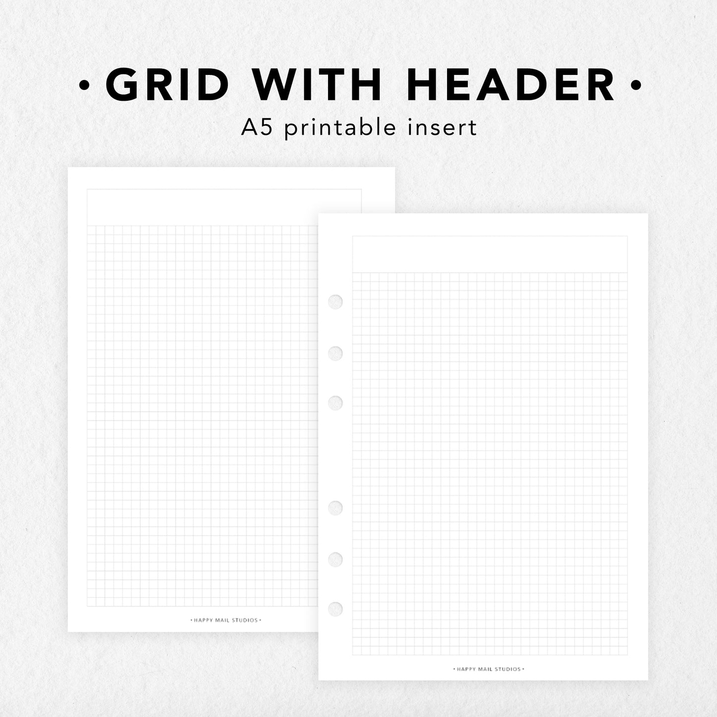 Printable Grid with Header Inserts