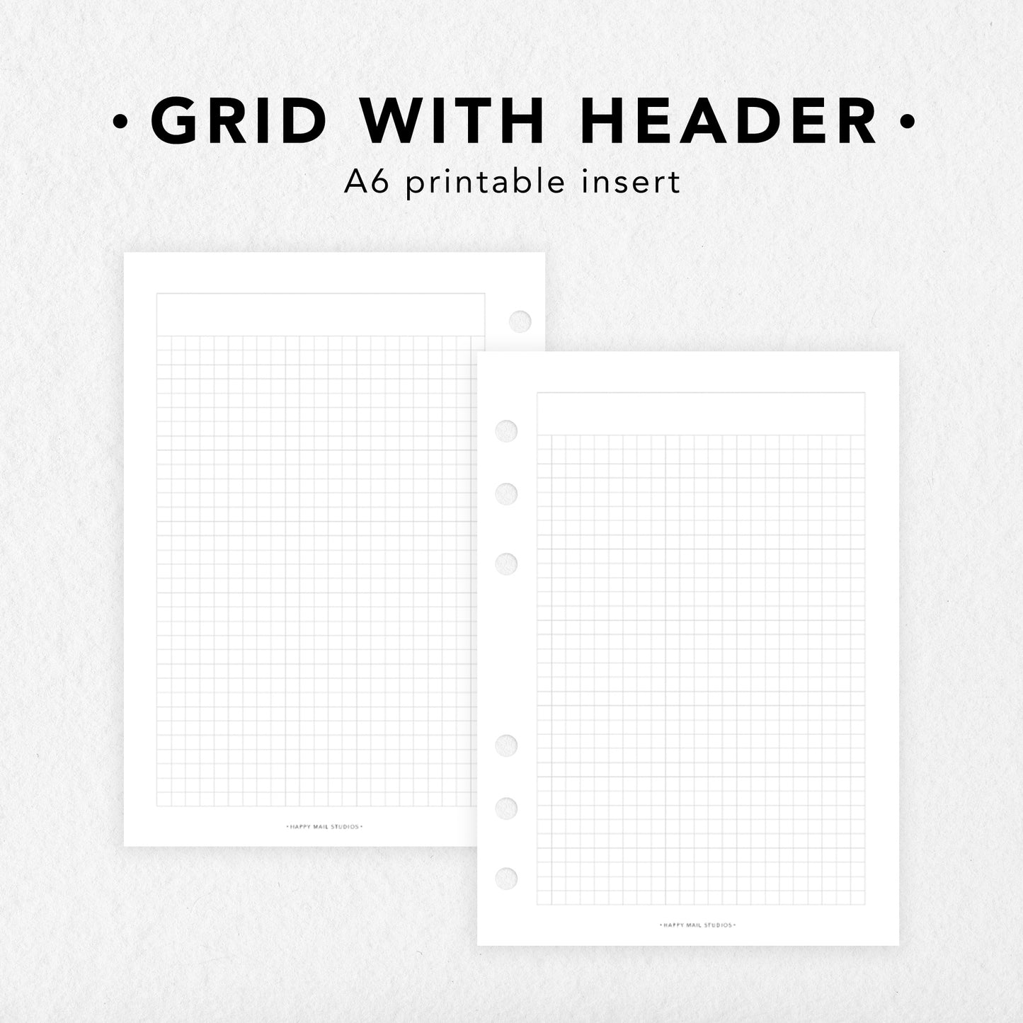 Printable Grid with Header Inserts