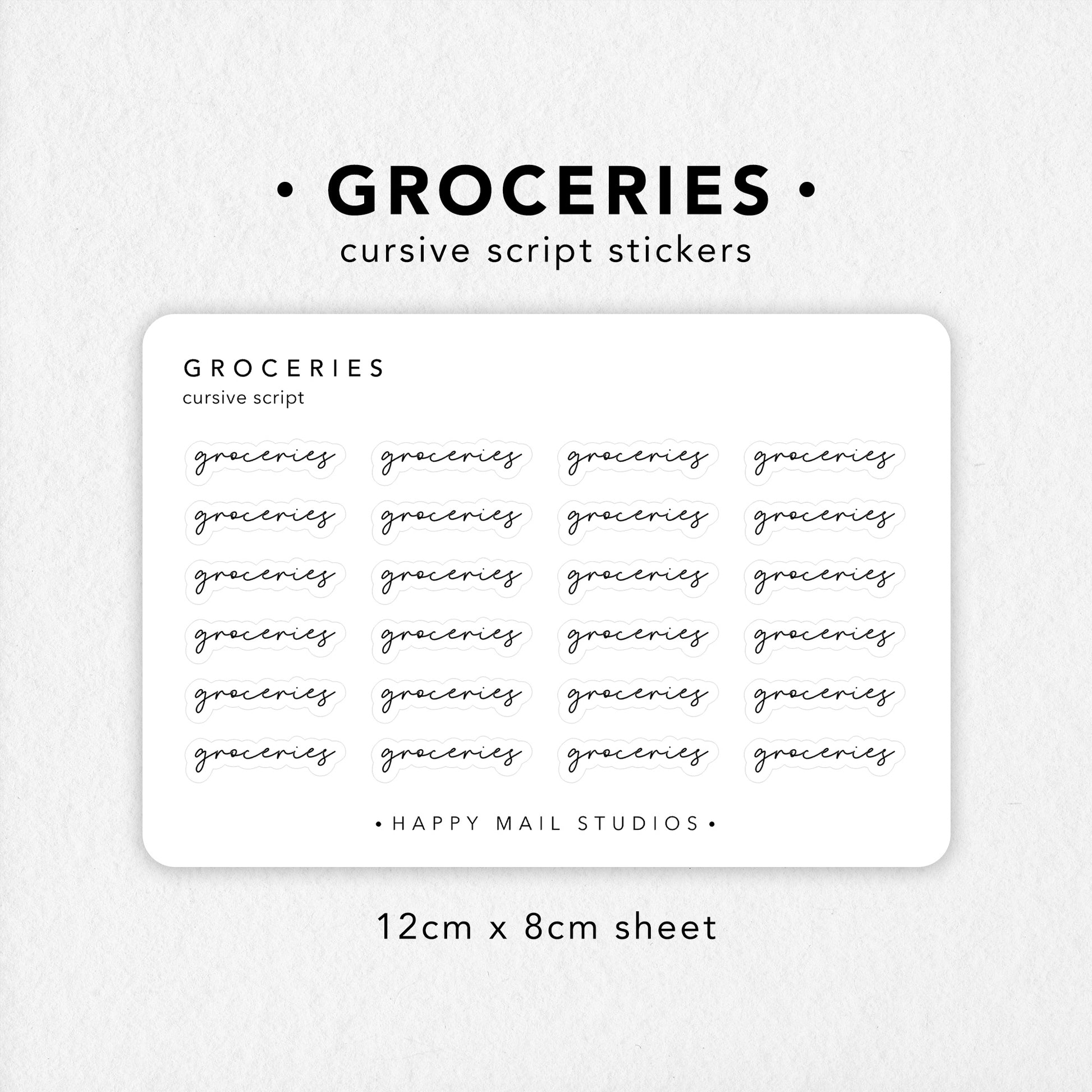 Groceries stickers to customise your planners and bullet journals