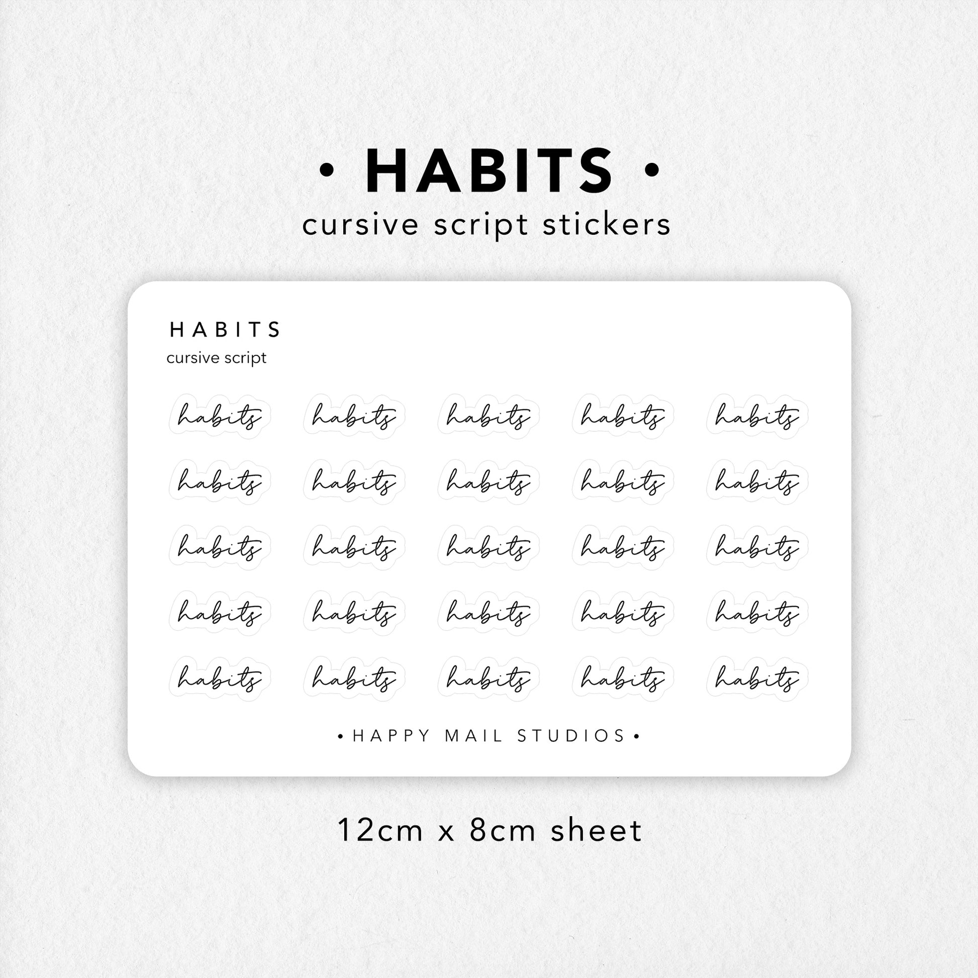 Habits stickers to customise your planners and bullet journals