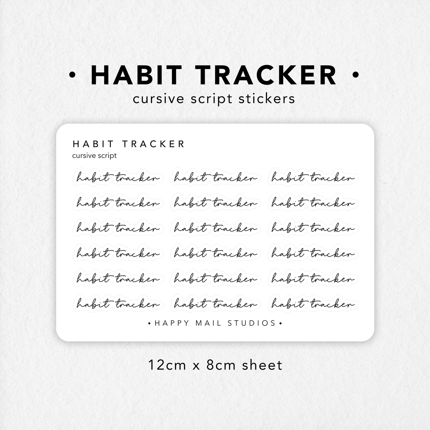 Habit tracker stickers to customise your planners and bullet journals