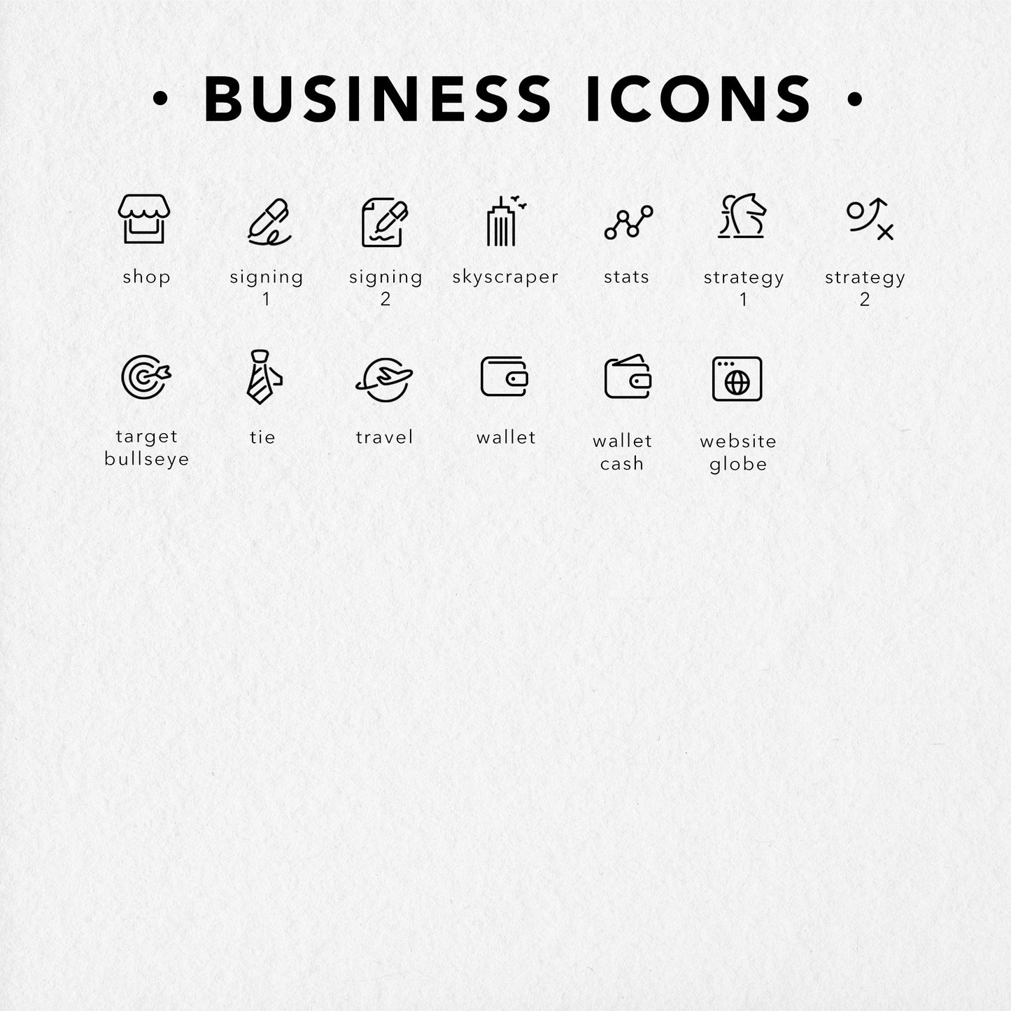 Business Icons stickers for your planner. Page 2