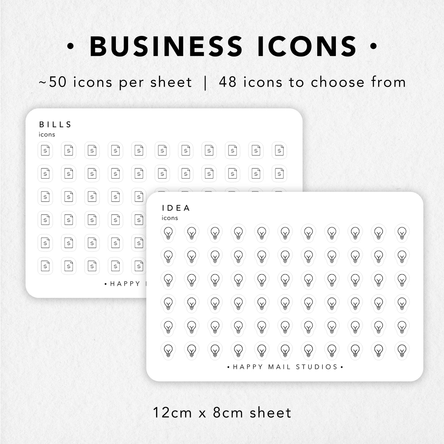 Business Icons stickers for your planner