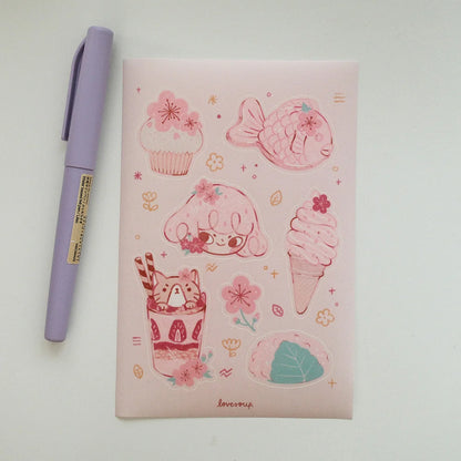 Lovesoup Sticker Sheet - Cherry Blossom