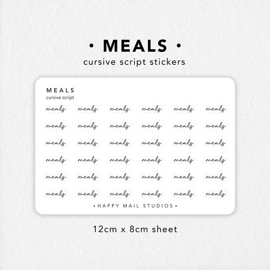 Meals stickers to customise your planners and bullet journals