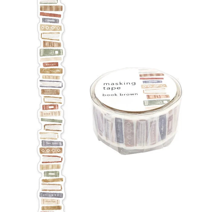 Mind Wave Die-Cut Washi Tape - Brown Book