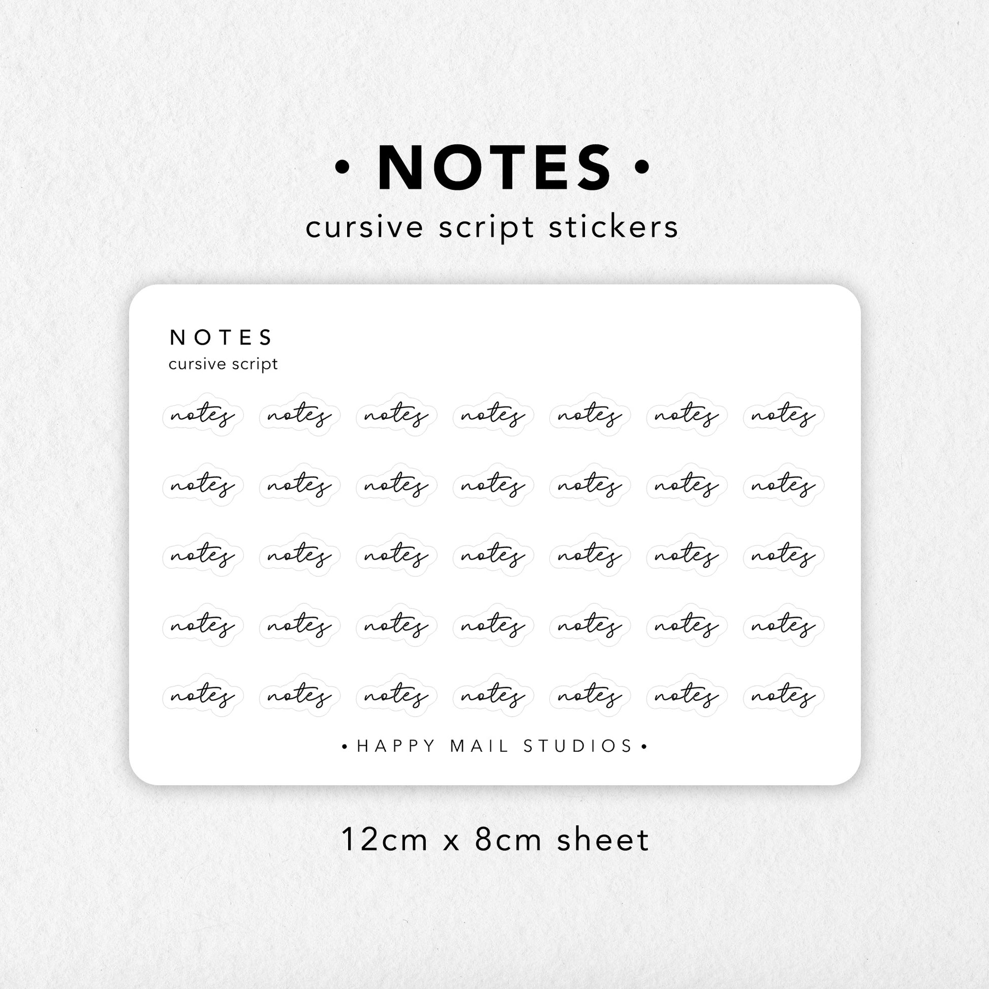 Notes stickers to customise your planners and bullet journals