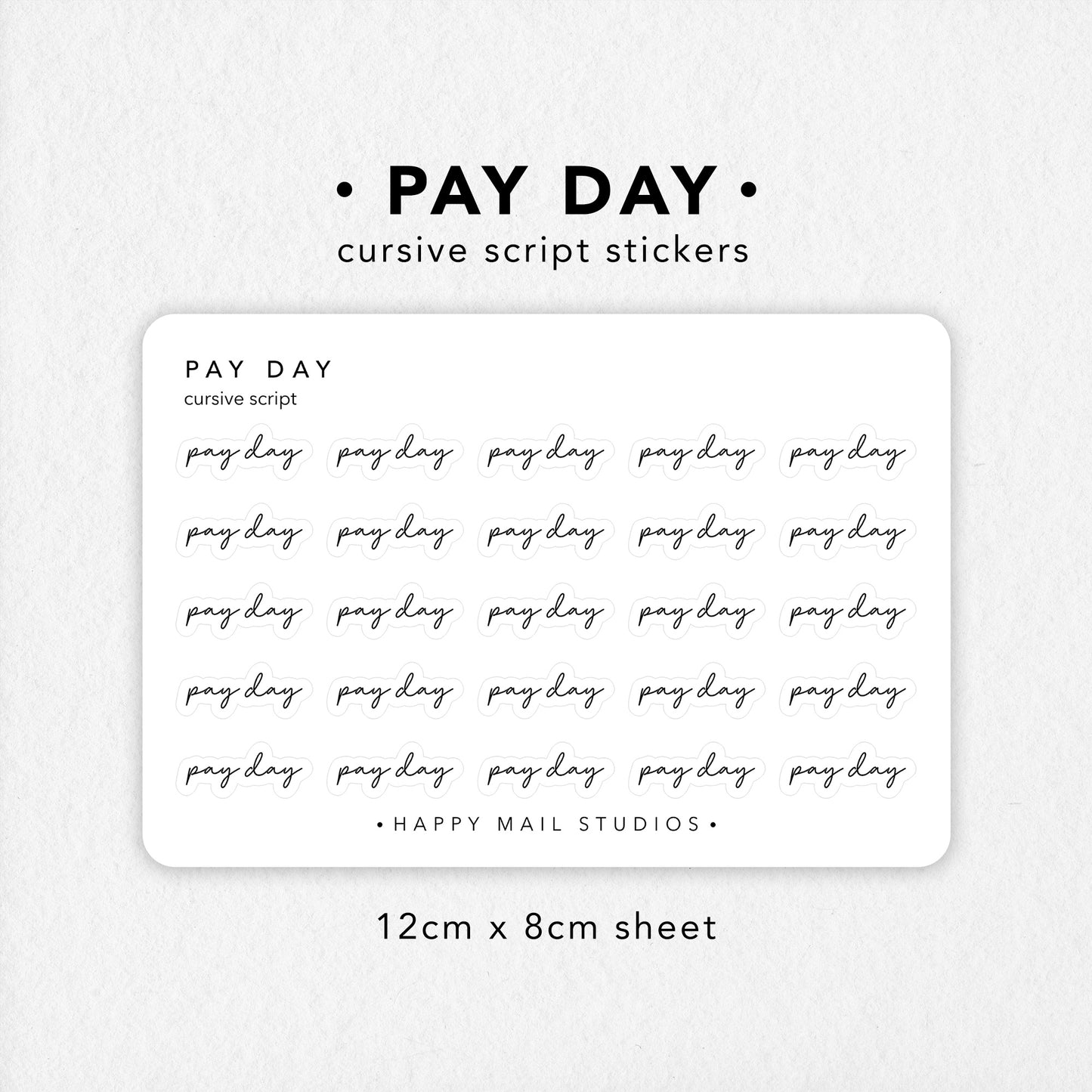 Pay Day stickers to customise your planners and bullet journals