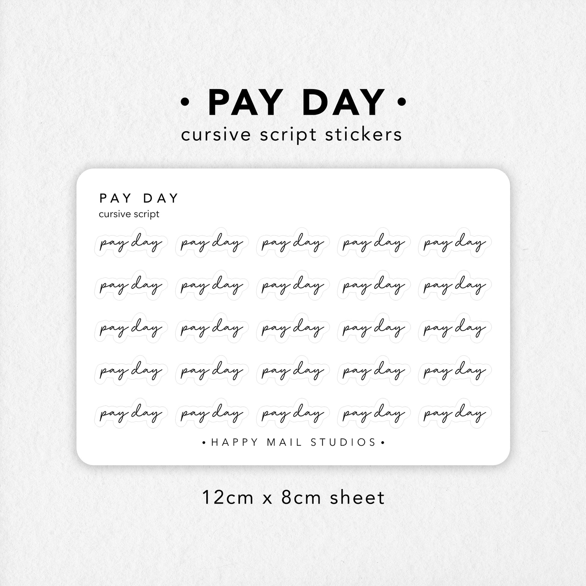 Pay Day stickers to customise your planners and bullet journals