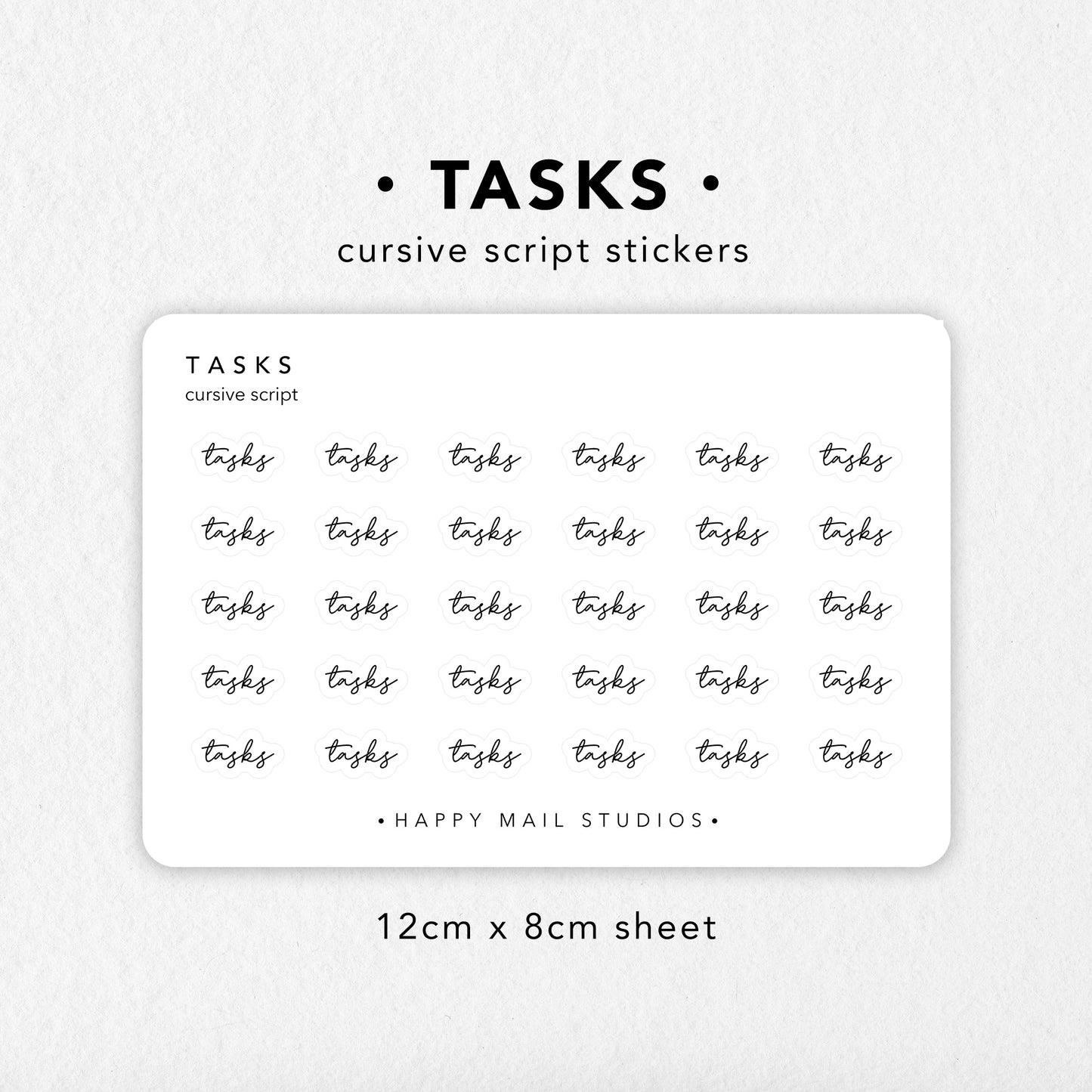 Tasks stickers to customise your planners and bullet journals