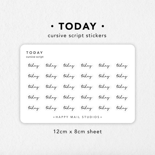 Today stickers to customise your planners and bullet journals